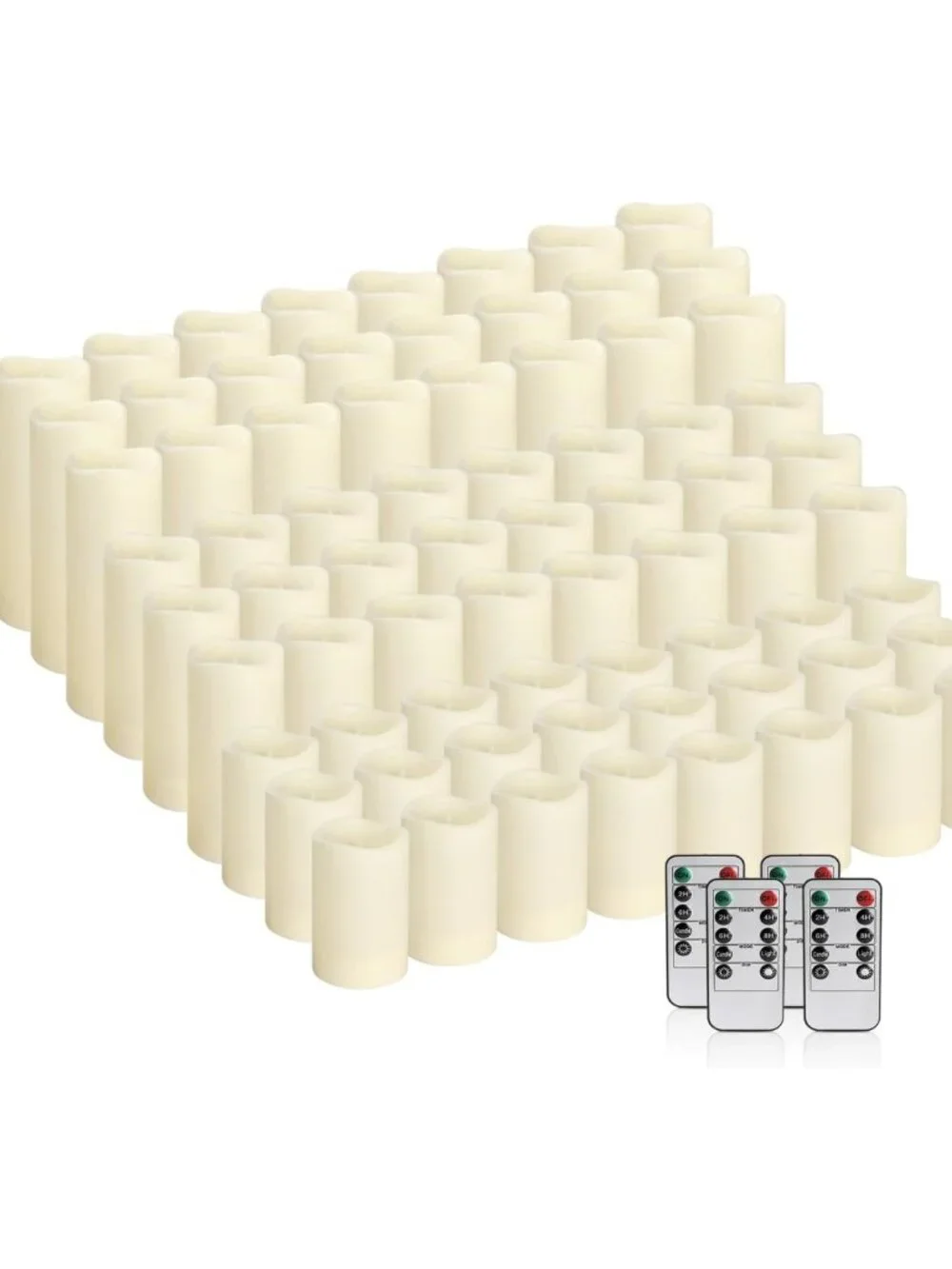 72-Pack Remote Control LED Flameless Candles - Ideal for Home Decor & Events